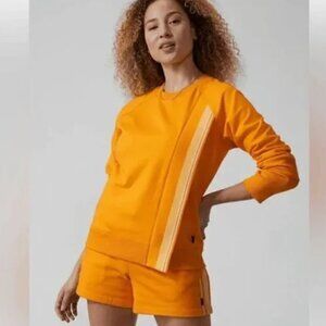 Athleta Triumph Game Point Slit Sweatshirt Yellow Women's Medium